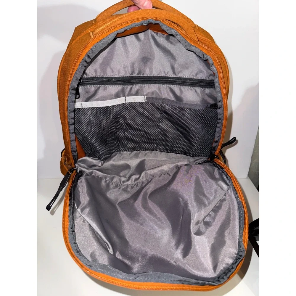 The North Face Jester Backpack Leather Brown Orange NF0A3VXF Laptop Bag NWOT